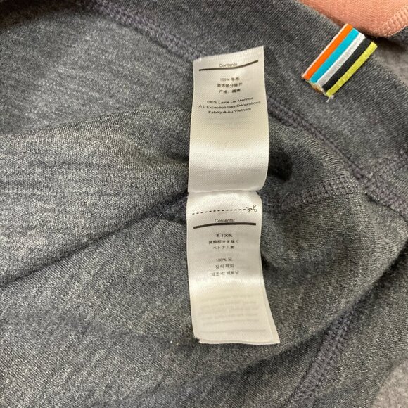 Smartwool Merino 250 Crossover Neck Sweater Top Pink Gray Long Sleeve Size M - Picture 6 of 11